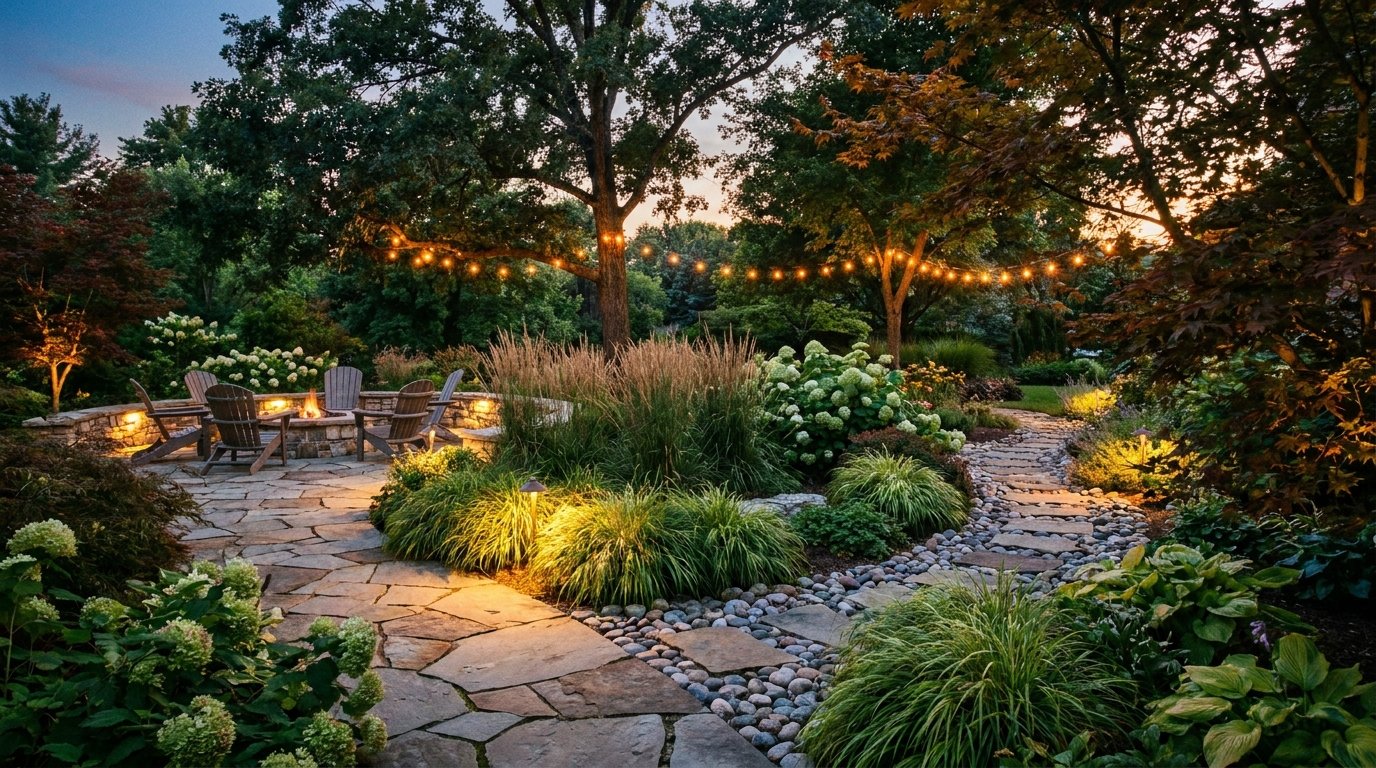 Beautiful garden after AI landscaping
