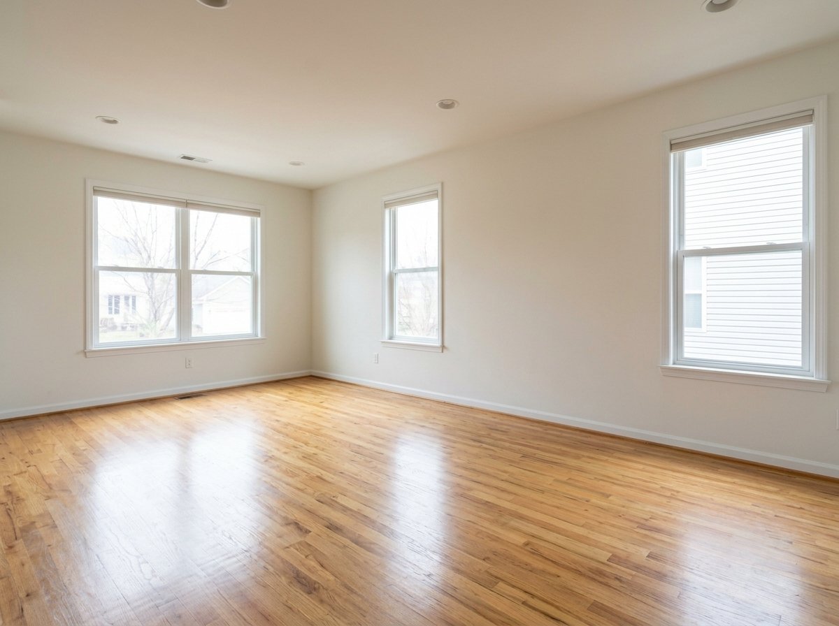 Empty room before furnishing